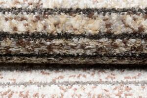 Makro Abra Kusový koberec PETRA 5058 1 744 Moderní Proužky šedý béžový hnědý Rozměr: 80x150 cm