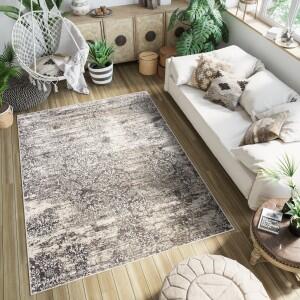 Makro Abra Kusový koberec PETRA 3066 1 244 Moderní béžový šedý Rozměr: 80x150 cm