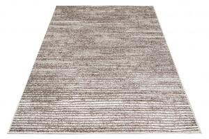 Makro Abra Kusový koberec PETRA 5058 1 744 Moderní Proužky šedý béžový hnědý Rozměr: 80x150 cm