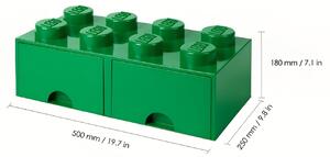 Lego® Tmavě zelený úložný box LEGO® Storage 25 x 50 cm