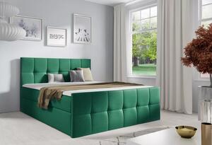 Manželská postel CHLOE - 160x220, zelená 1 + topper ZDARMA