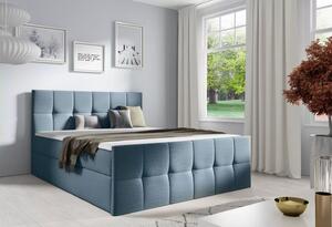 Jednolůžková postel CHLOE - 120x220, modrá 2 + topper ZDARMA