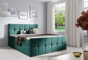 Manželská postel CHLOE - 200x220, zelená 2 + topper ZDARMA