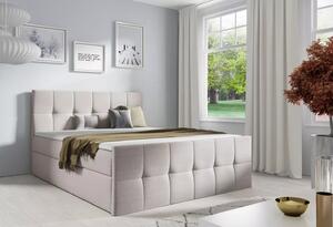 Manželská postel CHLOE - 200x220, béžová 2 + topper ZDARMA