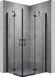 SONNI černý sprchový kout rohový vstupní sprchový kout závěsné dveře sprchový kout nano sklo rohový sprchový kout 100x120x195cm 6mm bezpečnostní sklo ESG