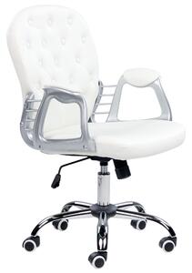 Kancelářská židle z eko kůže bílá PRINCESS