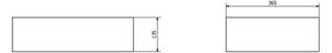 Sapho Formigo Umyvadlová mísa beton 47,5x13,5x36,5 cm, včetně výpusti, antracit FG016