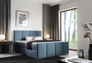 Postel s matrací a roštem LOLA - 140x220, modrá 3 + topper ZDARMA