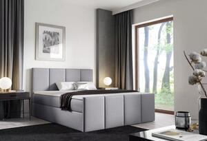 Postel s matrací a roštem LOLA - 180x220, šedá 2 + topper ZDARMA