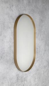 Sapho PUNO oválné zrcadlo v rámu 40x70cm, zlatá mat