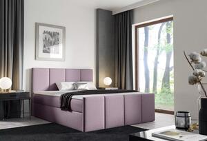 Postel s matrací a roštem LOLA - 200x220, fialová 2 + topper ZDARMA