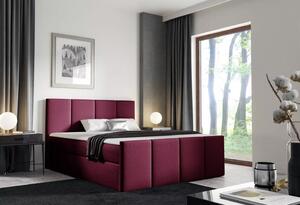 Postel s matrací a roštem LOLA - 160x220, červená 2 + topper ZDARMA