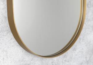 Sapho PUNO oválné zrcadlo v rámu 40x70cm, zlatá mat