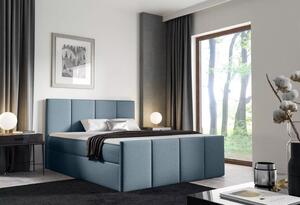 Postel s matrací a roštem LOLA - 120x220, modrá 2 + topper ZDARMA