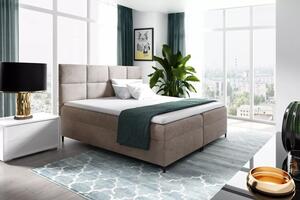 Postel boxspring s úložným prostorem BRIGITA - 120x220, béžová + topper ZDARMA