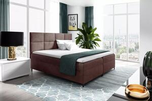 Postel boxspring s úložným prostorem BRIGITA - 140x220, hnědá 2 + topper ZDARMA