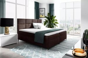 Postel boxspring s úložným prostorem BRIGITA - 120x220, hnědá 1 + topper ZDARMA
