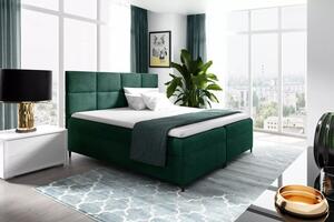 Postel boxspring s úložným prostorem BRIGITA - 120x220, zelená + topper ZDARMA