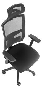 Kancelářská židle ALBA GAME ŠÉF s 3D podhlavníkem - černá