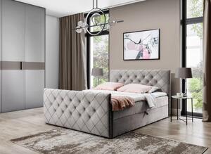 Boxspringová postel LENKA - 200x220, cappucino + topper ZDARMA