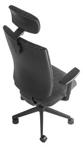 Kancelářská židle ALBA KENT šéf s 3D podhlavníkem - černo-šedá