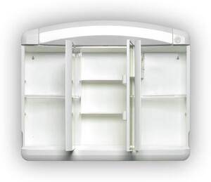 Jokey Plastové skříňky MAX Zrcadlová skříňka (galerka) - bílá - š. 65 cm, v. 54 cm, hl.17,5 cm 185813220-0110