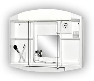 Jokey Plastové skříňky ELDA Zrcadlová skříňka (galerka) - bílá - š. 59 cm, v. 49 cm, hl. 15,5 cm 185513020-0110