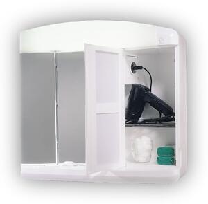 Jokey Plastové skříňky MAX Zrcadlová skříňka (galerka) - bílá - š. 65 cm, v. 54 cm, hl.17,5 cm 185813220-0110