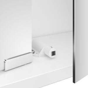 Jokey MDF skříňky BINZ LED Zrcadlová skříňka (galerka) - bílá - š. 67,5 cm, v. 60 cm, hl. 22/14 cm 111913720-0110