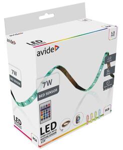 Set: voděodolný LED pásek pod postel 7W RGB, 1,5m s čidlem pohybu, zdrojem a dálkovým ovl