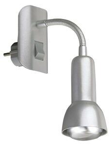 BRILONER Flexibilní svítidlo do zásuvky SCHUKO 22 cm 1x E14 25W titan BRI 2739014P