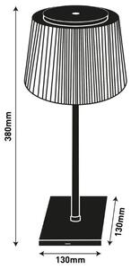 Nabíjecí LED stolní lampa 4W 270lm CCT (teplé, denní a studené světlo), USB, černá