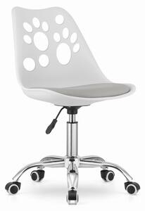 Otočná židle PRINT - bílá/šedá