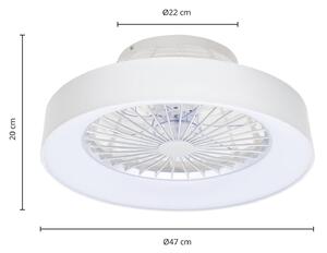 Starluna Circuma LED stropní ventilátor, bílý