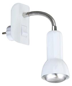 BRILONER Flexibilní svítidlo do zásuvky SCHUKO 22 cm 1x E14 25W bílé BRI 2739016P