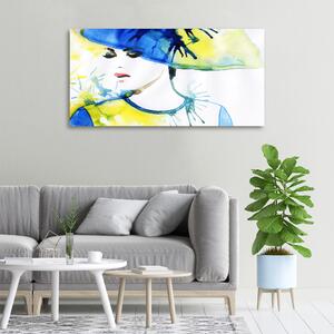 Moderní fotoobraz canvas na rámu Žena s kloboukem oc-93398336