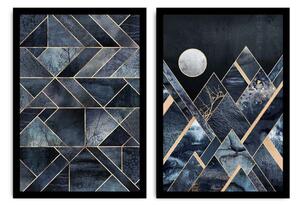 Wallity Sada nástěnných obrazů Torkov 36x51 cm 2 ks černá