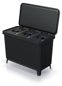 Prosperplast Odpadkový koš SYSTEMO 3x10 L černý