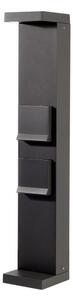 Deko-Light sloupek se zásuvkami Lerna 600, 7,4 W, 3000/4000K, 220-240V 237 lm 120 mm tmavěšedá IP 65 733071