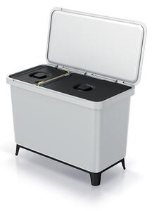 Prosperplast Odpadkový koš SYSTEMO 10 L + 23 L světle šedý