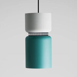 Závěsné svítidlo LED Aspen S bílo-tyrkysové 17cm krátké