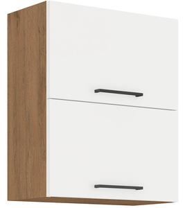 Horní výklopná skříňka VANYA - šířka 60 cm, bílá / dub lancelot