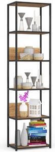 Ak furniture Knihovna Loft s kovovým rámem 50 cm - černá/dub craft