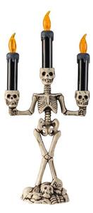 Halloweenské LED světlo (svícen skeleton) (100409555001)