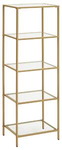 SONGMICS Regál Vasagle Vondrow 124,5 cm zlatý