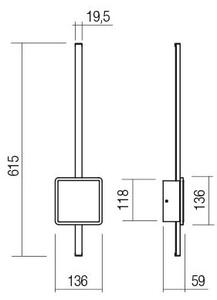 Redo 01-2697 - LED Nástěnné svítidlo DIAZ LED/20W/230V CRI 90 zlatá