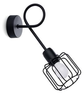 Nástěnné svítidlo Beluci, 1x černé drátěné stínítko
