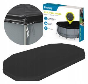 Krycí Plachta na bazén rámový oválný bazénový 427 x 250 cm Bestway 58425