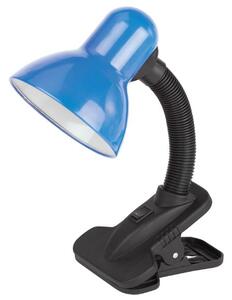Stolní lampa s klipem na 1 žárovku E27, světle modrá