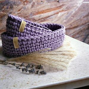 Set háčkovaných košíků / studené barvy Název: Lavender